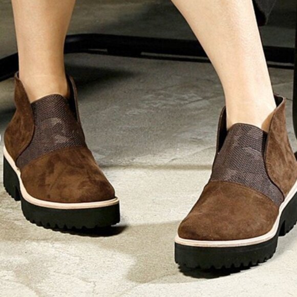 All Black Womens Nu Banded Gray Ankle Boots Shoes 36.5 Medium - Picture 10 of 14